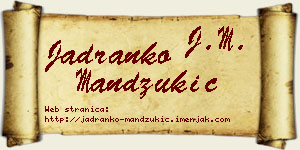 Jadranko Mandžukić vizit kartica